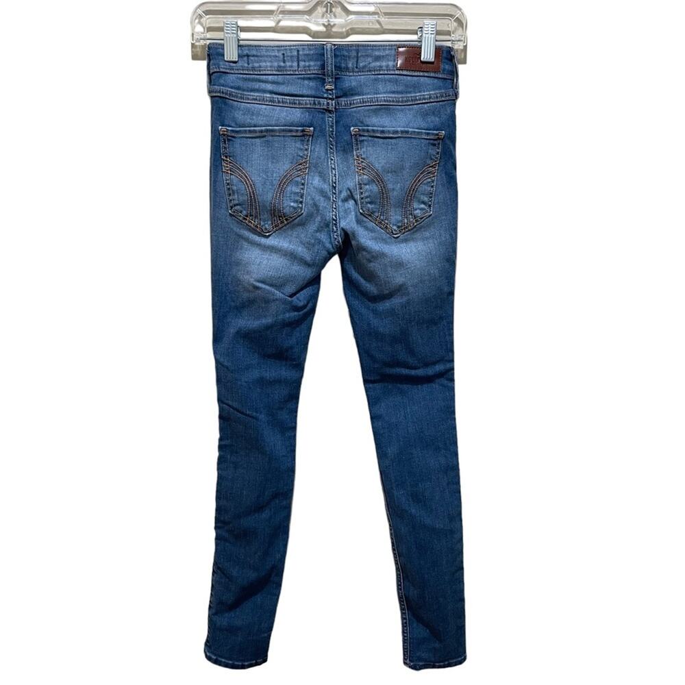 Hollister Mid-Rise Super Skinny Jeans Distressed Size 24 - Picture 5 of 7